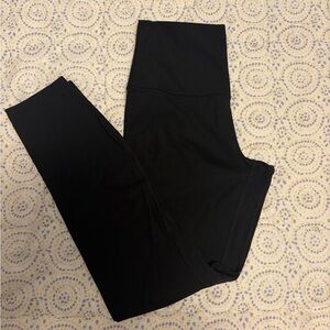 Black Lululemon Ribbed Leggings 25”